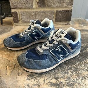 New Balance 574 Kids Sneakers - Blue and Gray Size 1